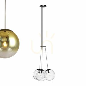 Függőlámpa s.luce Orb, 3 fényforrásos, aranyszínű, üveggömbös, E27, 30 cm 9 Függőlámpa s.luce Orb, 3 fényforrásos, aranyszínű, üveggömbös, E27, 30 cm small 9