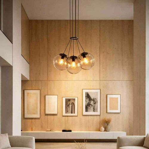 Jelölje be Függőlámpa s.luce Orb, 3 fényforrásos, aranyszínű, üveggömbös, E27, 30 cm