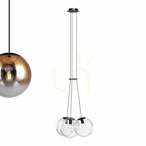 Függőlámpa s.luce Orb, 3 izzós, aranyszínű, üveggömbökkel, E27 small 12