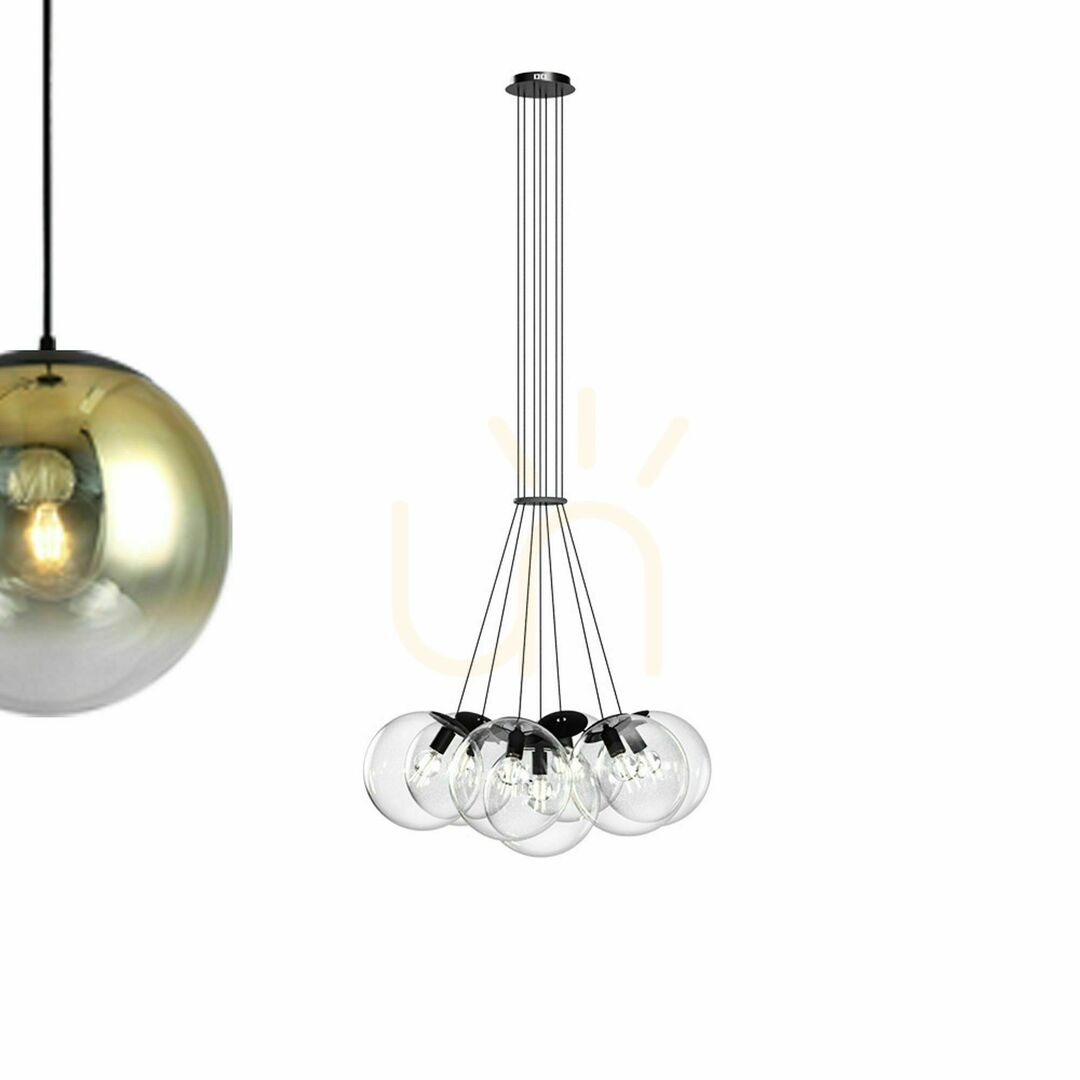 Előadás Függőlámpa s.luce Orb, 7 fényforrásos, füstszínű üveggömbökkel, E27, Ø40 cm Függőlámpa s.luce Orb, 7 fényforrásos, füstszínű üveggömbökkel, E27, Ø40 cm