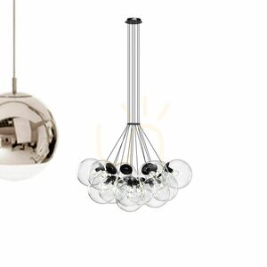Függőlámpa s.luce Orb, 13 fényforrásos, füstszínű üveggömbökkel, E27 14 Függőlámpa s.luce Orb, 13 fényforrásos, füstszínű üveggömbökkel, E27 small 14