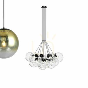Függőlámpa s.luce Orb, 13 fényforrásos, füstszínű üveggömbökkel, E27 7 Függőlámpa s.luce Orb, 13 fényforrásos, füstszínű üveggömbökkel, E27 small 7