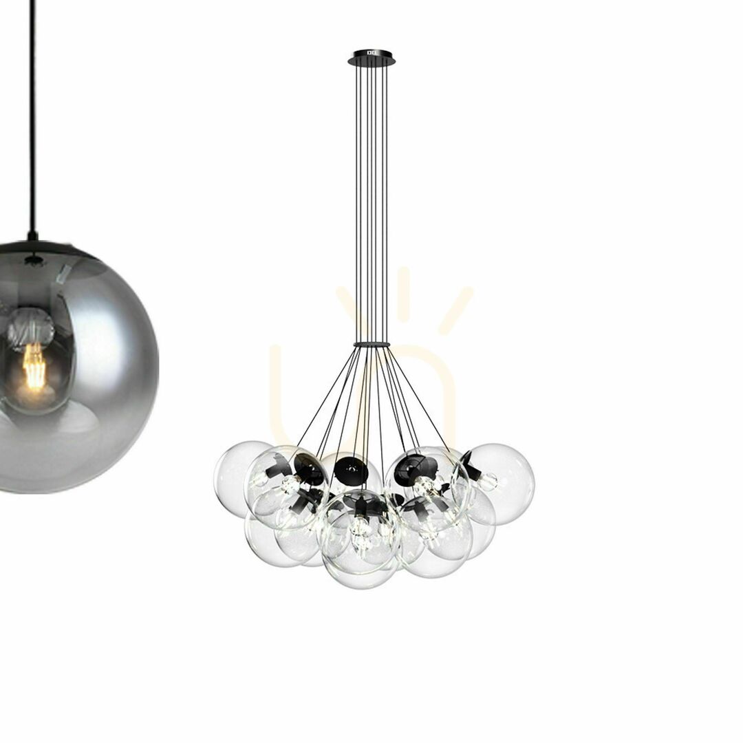 Előnézet Csillár s.luce Orb, 13 fényforrásos, barna üveggömbökkel, E27, Ø40 cm Csillár s.luce Orb, 13 fényforrásos, barna üveggömbökkel, E27, Ø40 cm