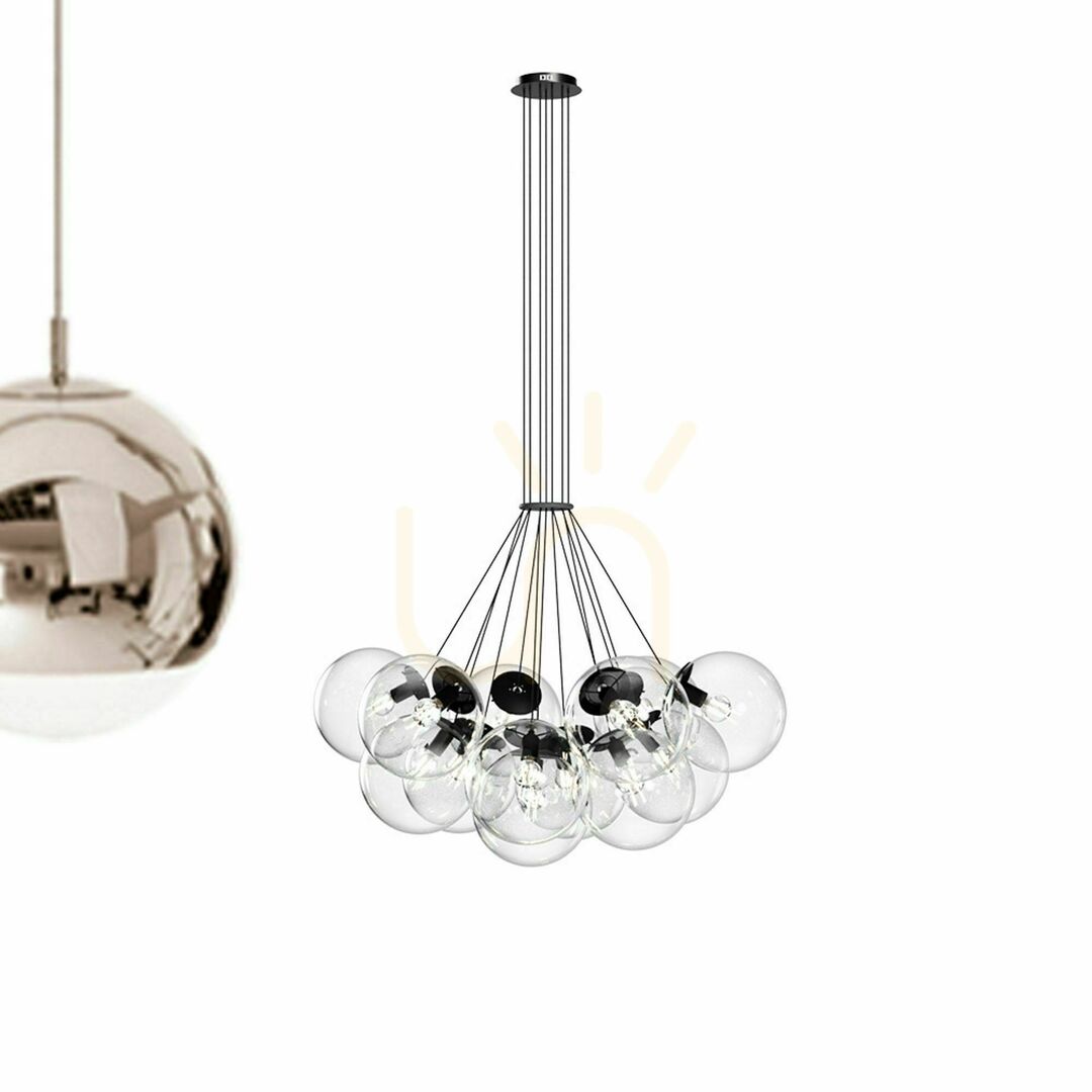 Előadás Csillár s.luce Orb, 13 fényforrásos, barna üveggömbökkel, E27, Ø40 cm Csillár s.luce Orb, 13 fényforrásos, barna üveggömbökkel, E27, Ø40 cm