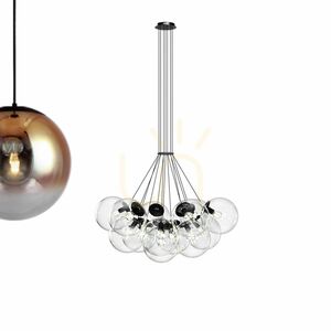 Csillár s.luce Orb, 13 fényforrásos, barna üveggömbökkel, E27, Ø40 cm 9 Csillár s.luce Orb, 13 fényforrásos, barna üveggömbökkel, E27, Ø40 cm small 9