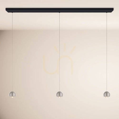 Jelölje be LED függőlámpa s.luce Beam, ezüst, 3 fényforrásos, 160 cm, 24 W, 3000 K, dimmelhető