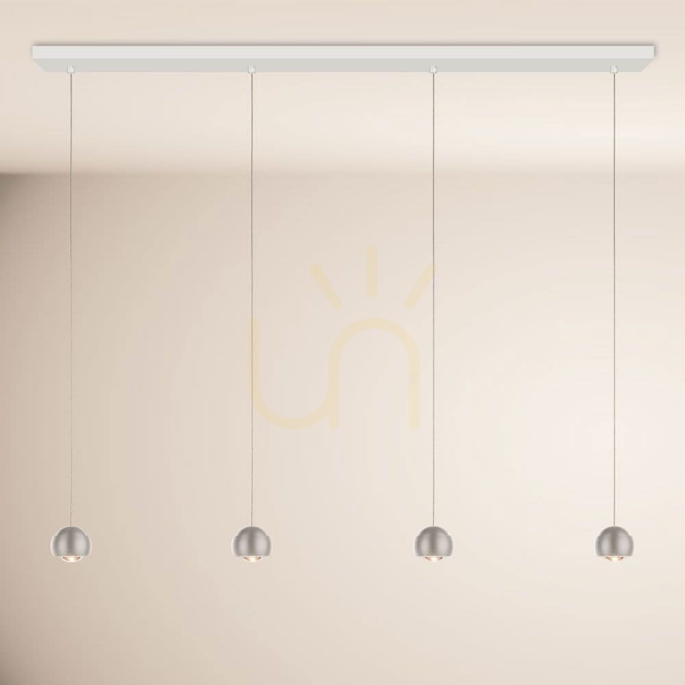 Jelölje be LED függőlámpa s.luce Beam, 4 fényforrásos, ezüst, 160 cm, 32 W, fényerő-szabályozható LED függőlámpa s.luce Beam, 4 fényforrásos, ezüst, 160 cm, 32 W, fényerő-szabályozható