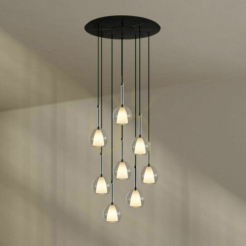 Jelölje be Csillár s.luce Belluna, 8 fényforrásos, átlátszó üveg, E14, 500 cm függesztéssel
