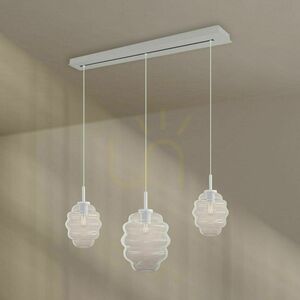 Függőlámpa s.luce Echos, 3 fényforrásos, átlátszó üveg, E27, 120 cm small 1