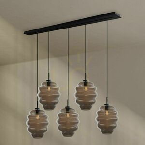 Függőlámpa s.luce Echos, 5 izzós, füstszínű üveg, 160 cm, E27 2 Függőlámpa s.luce Echos, 5 izzós, füstszínű üveg, 160 cm, E27 small 2
