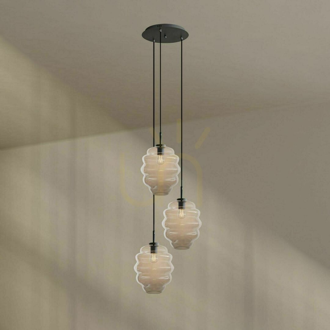 Előadás Függőlámpa s.luce Echos, 3 fényforrásos, színes üvegbúrákkal, E27, búraátmérő 25 cm Függőlámpa s.luce Echos, 3 fényforrásos, színes üvegbúrákkal, E27, búraátmérő 25 cm