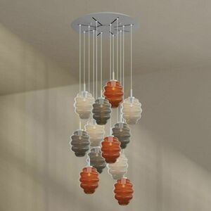 Csillár s.luce Echos, 12 fényű, E27, többszínű üveg, 500 cm függesztéssel small 1