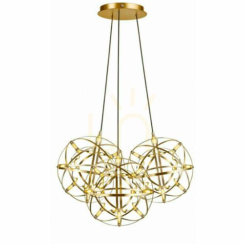 Jelölje be LED függőlámpa s.luce Atom Cluster, 3 lámpás, aranyszínű, Ø30 cm, 3000 K