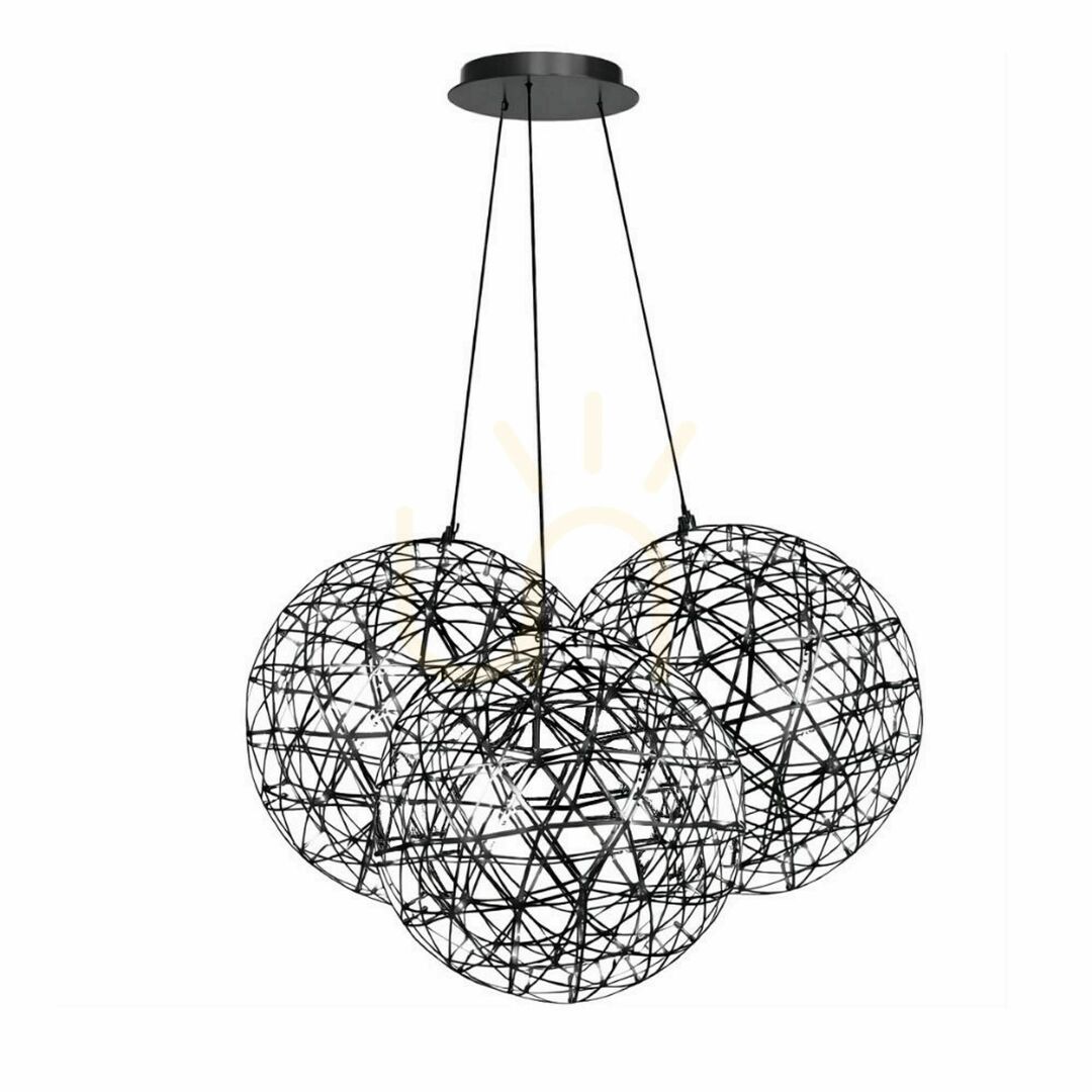 Kilátás LED függőlámpa s.luce Atom Cluster, 3 lámpás, fekete, Ø 50 cm, 3000 K LED függőlámpa s.luce Atom Cluster, 3 lámpás, fekete, Ø 50 cm, 3000 K