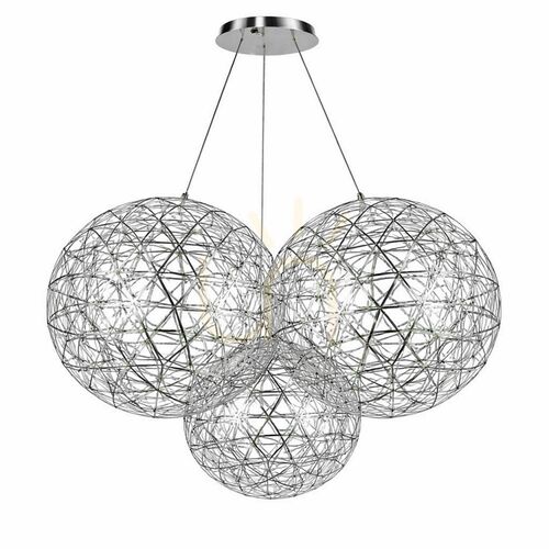 Jelölje be LED csillár s.luce Atom Cluster, 3 lámpás, króm, Ø70 cm, 3000 K