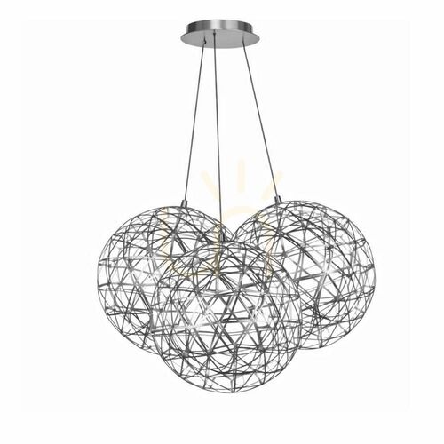 Jelölje be LED függőlámpa s.luce Atom Cluster, 3 lámpás, króm, Ø 50 cm, 3000 K