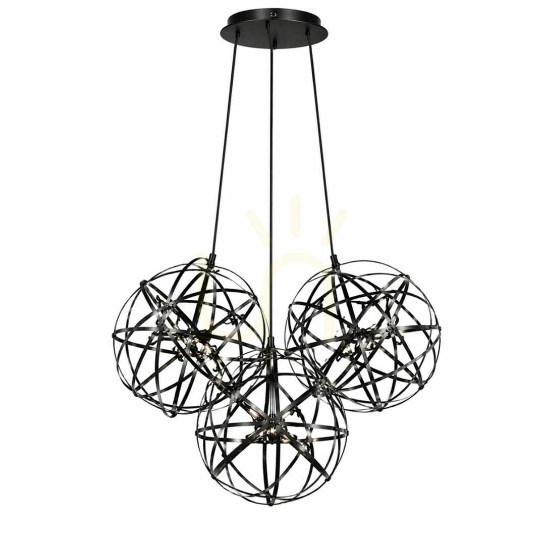 Jelölje be LED függőlámpa s.luce Atom Cluster, 3 lámpás, fekete, Ø30 cm, 3000 K LED függőlámpa s.luce Atom Cluster, 3 lámpás, fekete, Ø30 cm, 3000 K
