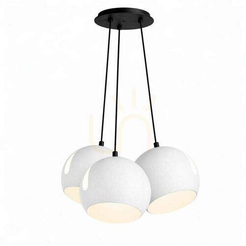 Jelölje be Függőlámpa s.luce Ball, 3 búrás, fehér fém, 3×Ø30 cm, 3×E27