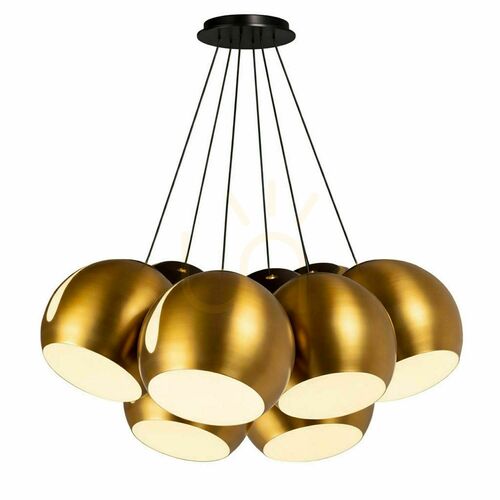 Jelölje be Függőlámpa s.luce Ball, 7 lámpás, fehér fém, 7×Ø30 cm, E27