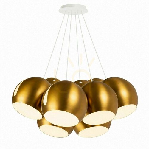 Jelölje be Függőlámpa s.luce Ball, 7 fényforrásos, aranyszínű fém, E27, 7 × Ø30 cm