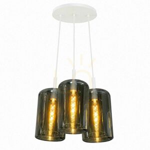 Függőlámpa s.luce Cruet Cluster, 3 izzós, színes üveg, E27, 3 × Ø17 cm small 9