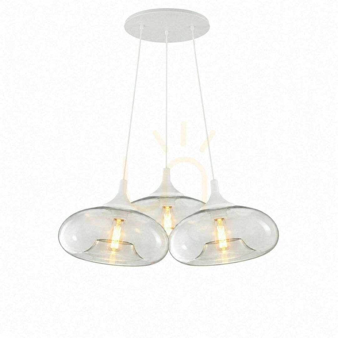 Jelölje be Üveg függőlámpa s.luce Cruet Cluster, 3 izzós, átlátszó, E27, 3 × Ø28 cm Üveg függőlámpa s.luce Cruet Cluster, 3 izzós, átlátszó, E27, 3 × Ø28 cm