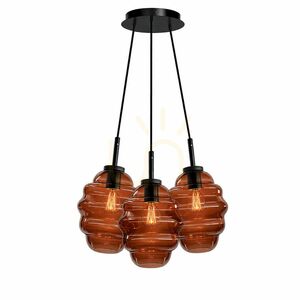 Üveg függőlámpa s.luce Echos Cluster, 3 fényforrásos, E27, 3×25 cm, sokszínű 9 Üveg függőlámpa s.luce Echos Cluster, 3 fényforrásos, E27, 3×25 cm, sokszínű small 9