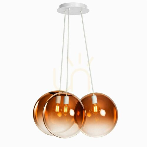 Jelölje be Függőlámpa s.luce Orb Cluster, 3 izzós, rézszínű, üveg, 3×20 cm, E27