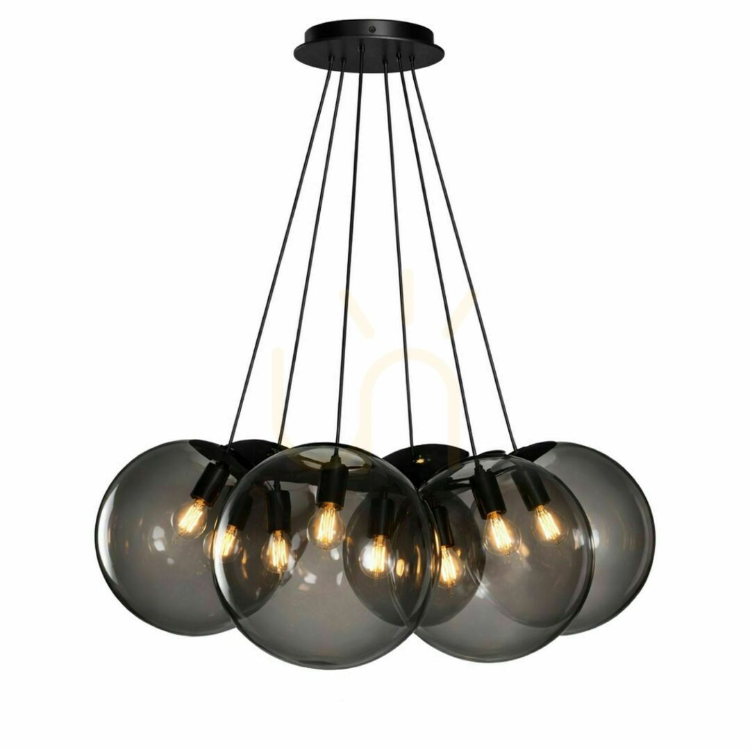 Jelölje be Függőlámpa s.luce Orb Cluster, 7 fényforrásos, füstszínű üveg, 7ר20 cm, E27 Függőlámpa s.luce Orb Cluster, 7 fényforrásos, füstszínű üveg, 7ר20 cm, E27