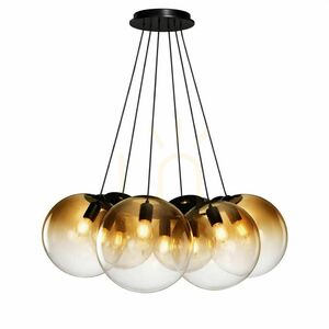 Függőlámpa s.luce Orb Cluster, 7 izzós, aranyszínű, üveg és fém, 7×20 cm, E27 small 6