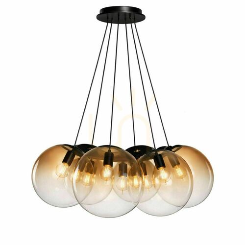 Jelölje be Függőlámpa s.luce Orb Cluster, 7 fényforrásos, rézszínű, üveg, 7×Ø20 cm, E27