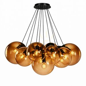Függőlámpa s.luce Orb Cluster, réz, üveg, 13 × E27, Ø20 cm-es gömbökkel 10 Függőlámpa s.luce Orb Cluster, réz, üveg, 13 × E27, Ø20 cm-es gömbökkel small 10