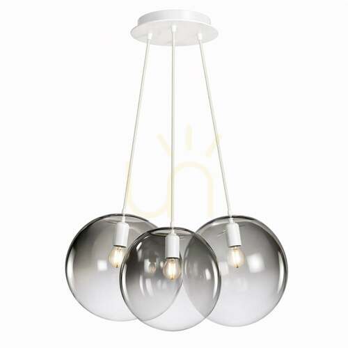 Jelölje be Függőlámpa s.luce Orb Cluster, 3 izzós, füstszínű üveg, 3 × Ø30 cm, E27