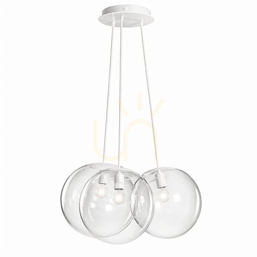 Jelölje be Üveg függőlámpa s.luce Orb Cluster, 3 izzós, E27, átlátszó, 3 × Ø 30 cm