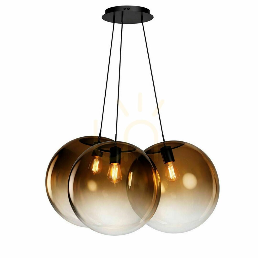 Jelölje be Üveg függőlámpa s.luce Orb Cluster, 3 fényforrásos, füstszínű, 3 × Ø 40 cm, E27 Üveg függőlámpa s.luce Orb Cluster, 3 fényforrásos, füstszínű, 3 × Ø 40 cm, E27