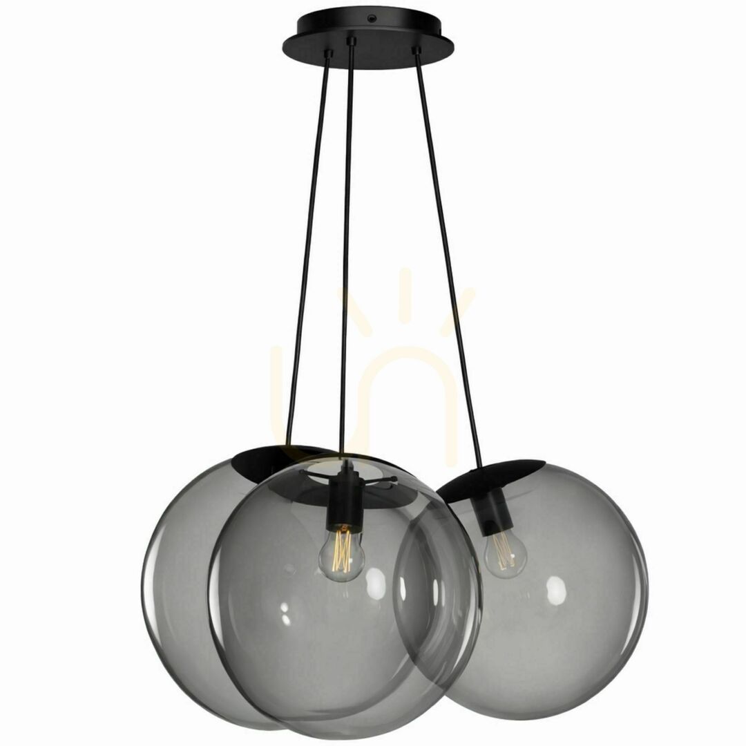 Kilátás Függőlámpa s.luce Orb Cluster, 3 izzós, átlátszó üveg, 3×50 cm, E27 Függőlámpa s.luce Orb Cluster, 3 izzós, átlátszó üveg, 3×50 cm, E27