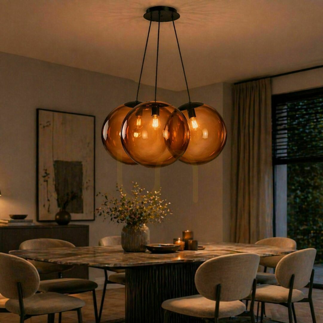 Jelölje be Függőlámpa s.luce Orb Cluster, 3 izzós, átlátszó üveg, 3×50 cm, E27 Függőlámpa s.luce Orb Cluster, 3 izzós, átlátszó üveg, 3×50 cm, E27