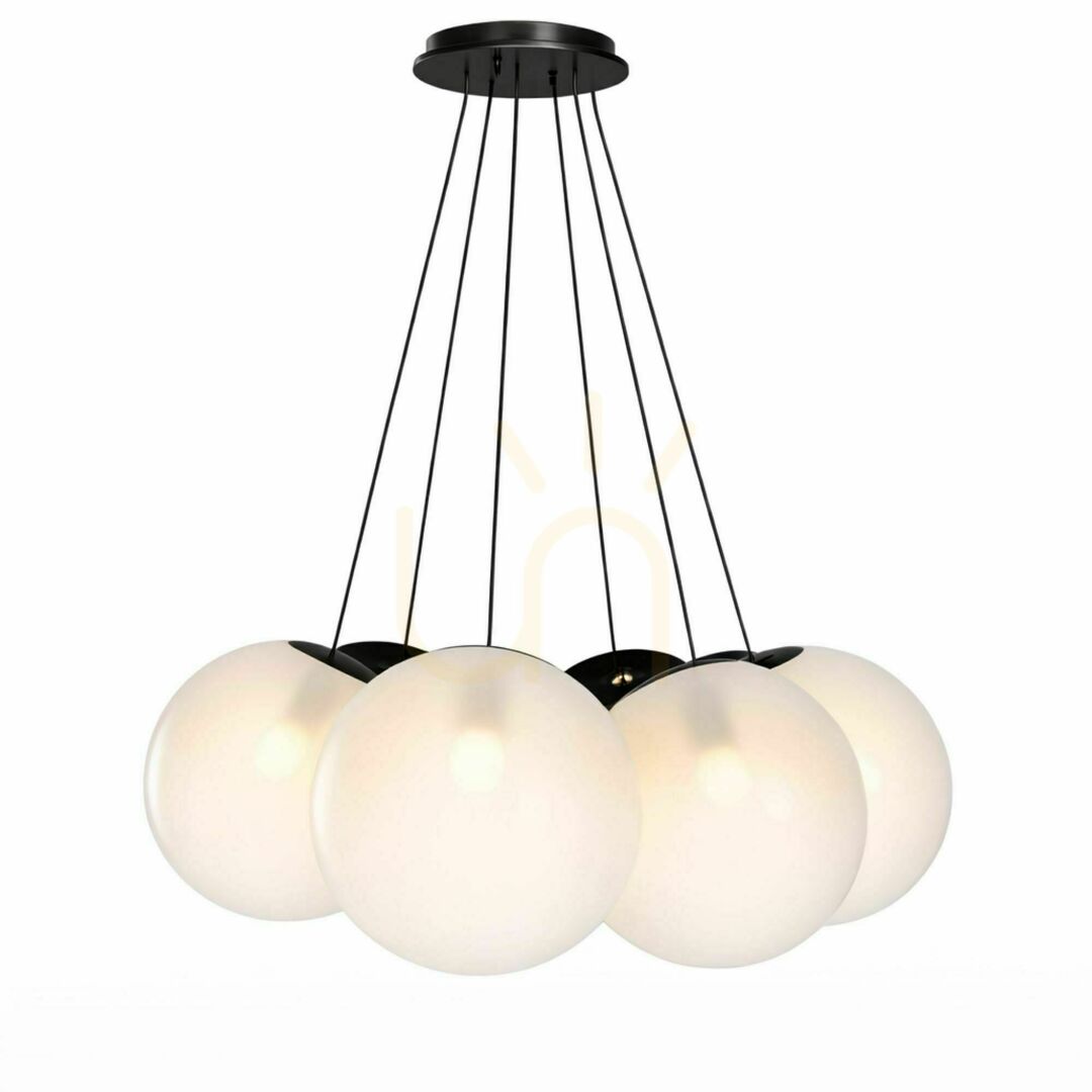 Kilátás Függőlámpa s.luce Orb Cluster, 7 lámpás, füstszínű üveg, 7×30 cm, E27 Függőlámpa s.luce Orb Cluster, 7 lámpás, füstszínű üveg, 7×30 cm, E27