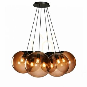 Függőlámpa s.luce Orb Cluster, 7 lámpás, füstszínű üveg, 7×30 cm, E27 6 Függőlámpa s.luce Orb Cluster, 7 lámpás, füstszínű üveg, 7×30 cm, E27 small 6