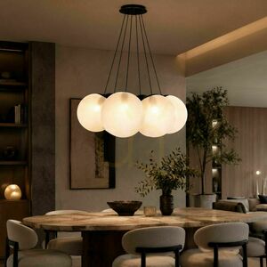 Függőlámpa s.luce Orb Cluster, 7 lámpás, arany, üvegbúrákkal, 7×30 cm, E27 0 Függőlámpa s.luce Orb Cluster, 7 lámpás, arany, üvegbúrákkal, 7×30 cm, E27 small 0