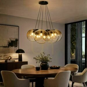 Függőlámpa s.luce Orb Cluster, 7 fényforrásos, barna üveg, Ø40 cm, E27 0 Függőlámpa s.luce Orb Cluster, 7 fényforrásos, barna üveg, Ø40 cm, E27 small 0