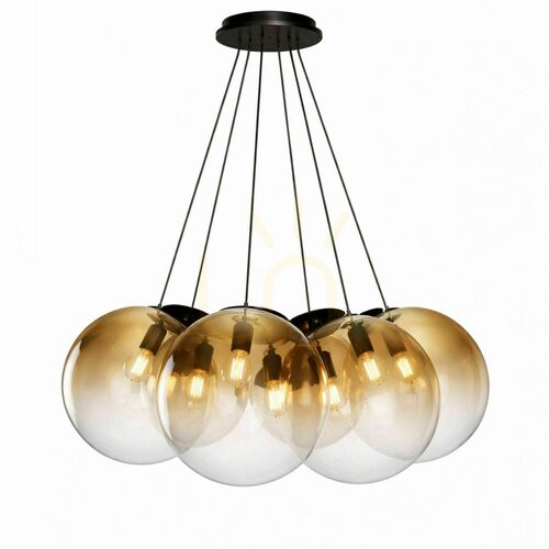Jelölje be Függőlámpa s.luce Orb Cluster, 7 izzós, arany, üveg, 7×40 cm, E27
