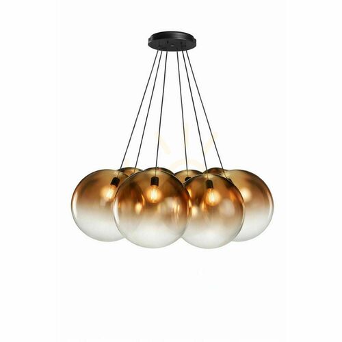 Jelölje be Függőlámpa s.luce Orb Cluster, 7 fényforrásos, réz színű, üveg, 7×E27, Ø50 cm