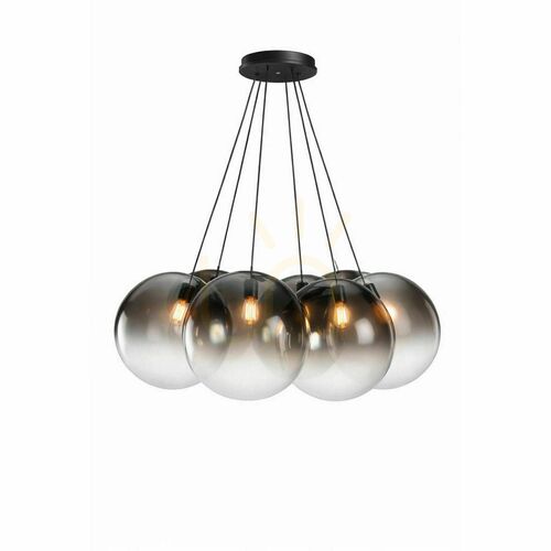 Jelölje be Függőlámpa s.luce Orb Cluster, 7 fényforrásos, füstszínű üveg, 7×E27, Ø50 cm