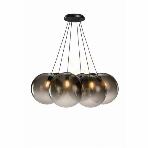 Jelölje be Függőlámpa s.luce Orb Cluster, 7 fényű, füstszínű üveg, E27, 7×50 cm