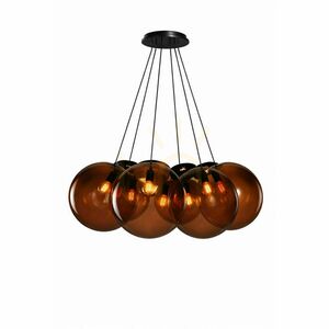 Függőlámpa s.luce Orb Cluster, rézszínű üveg, 7×E27, Ø50 cm, állítható magasságú small 2