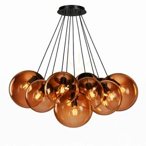 Függőlámpa s.luce Orb Cluster, 13 fényű, füstszínű üveg, E27, 13×Ø30 cm small 11