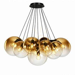 Függőlámpa s.luce Orb Cluster, 13 fényű, füstszínű üveg, E27, 13×Ø30 cm small 9