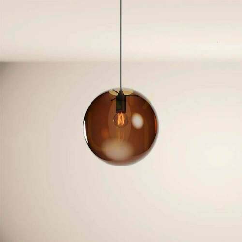 Jelölje be Függőlámpa s.luce Orb Cluster, 13 fényforrásos, barna üveg, E27, Ø30 cm
