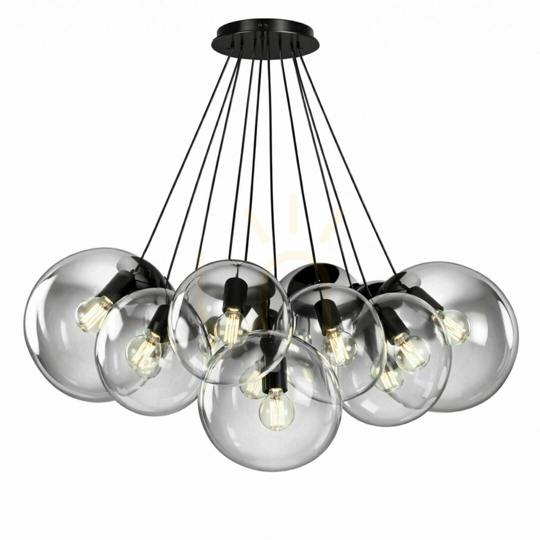 Kijelző Függőlámpa s.luce Orb Cluster, 13 fényű, fehér üveg, Ø30 cm, E27 Függőlámpa s.luce Orb Cluster, 13 fényű, fehér üveg, Ø30 cm, E27